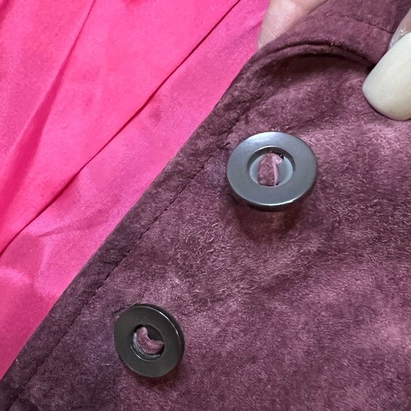 Women's Vintage I.E. Petite Mauve 100% Leather Jacket Size PXL (US 12-14) - Picture 14 of 16